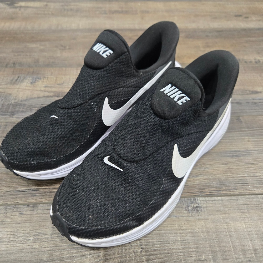Nike Revolution 8 EasyOn Black White Road Running Shoes HQ2414-001 Mens 7